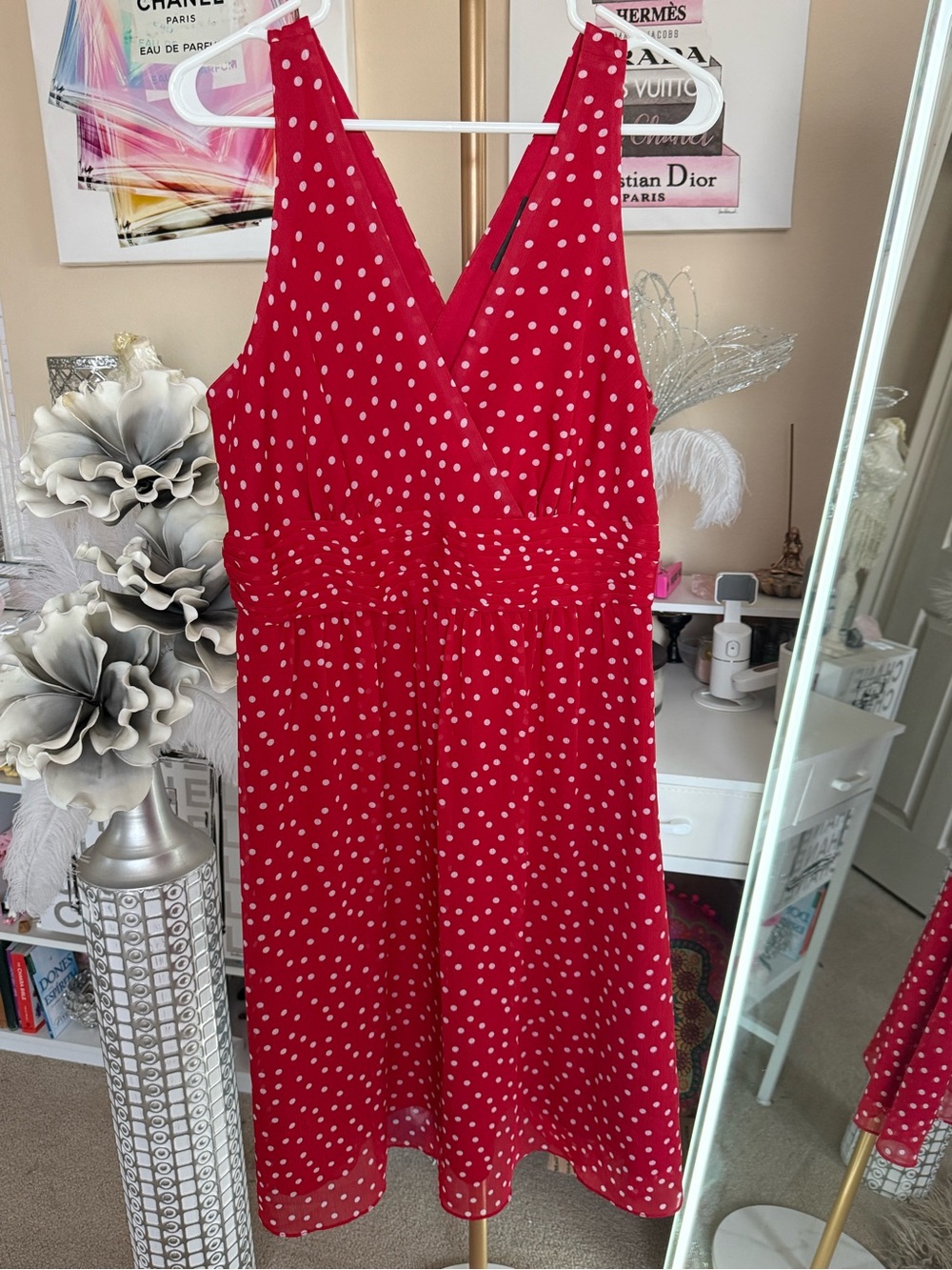 George Vibrant Red Satin Dress